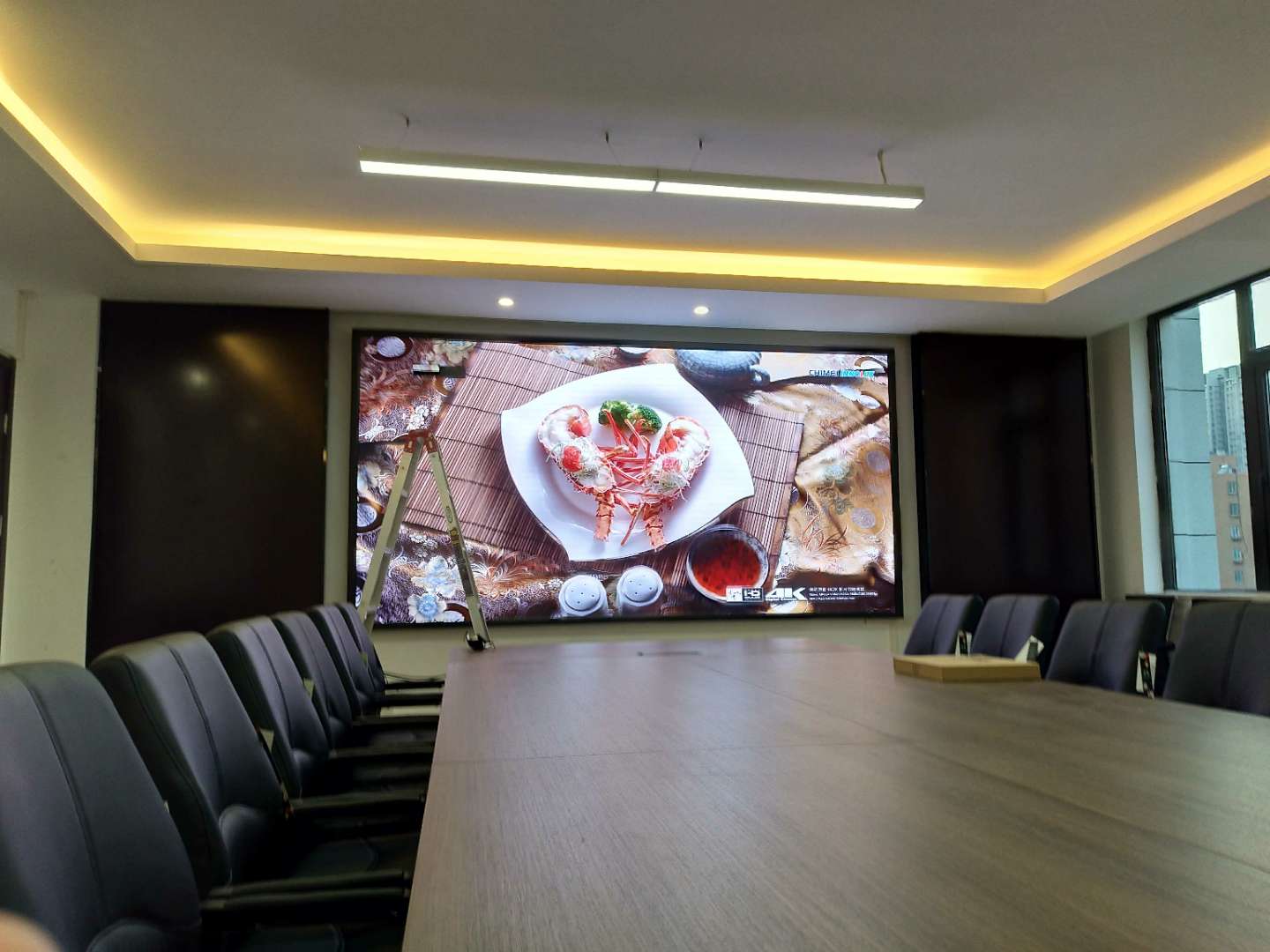 郑州全彩色节能电子会议室大屏LED屏