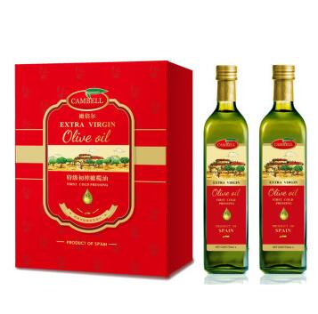 橄倍尔特级初榨橄榄油满堂红礼盒750ml 6支装