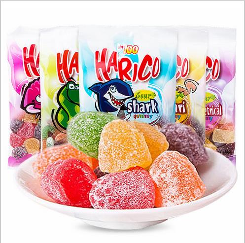 马来西亚进口 一百份HARICO动物形酸味软糖150g 几何形糖果