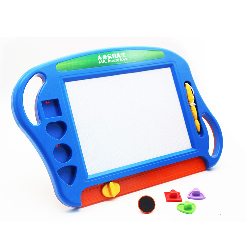 未来玩具先生 儿童画板ABS塑料写字板大号D-1828C彩色磁性画板