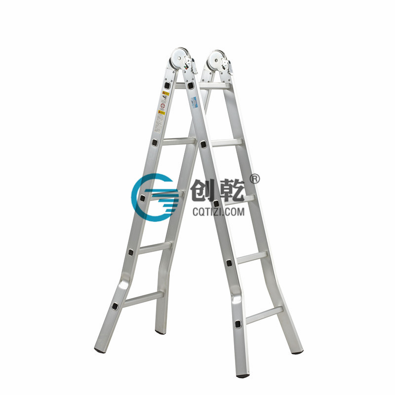 创乾CQM-2家用折叠梯铝合金梯人字梯直梯两用梯工程梯