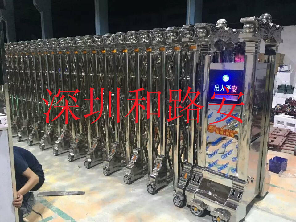 惠州工地电动门，伸缩无轨电动门，惠州做电动门