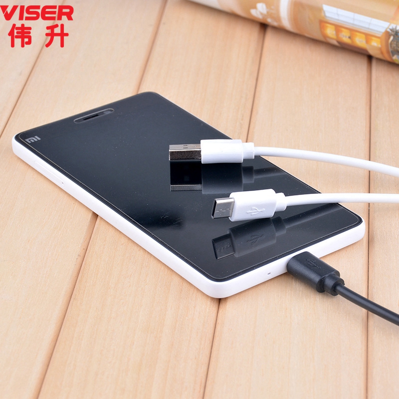 VISER适用苹果iPhone6S5S安卓手机二合一铝合金钥匙扣数据线