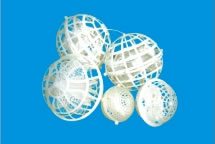 多孔悬浮球填料具有全立体结构，比表面积大可直接投放无固定