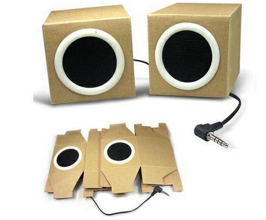 工厂供应纸盒音箱 折叠小音箱 方形小音箱 纸质音箱可定制