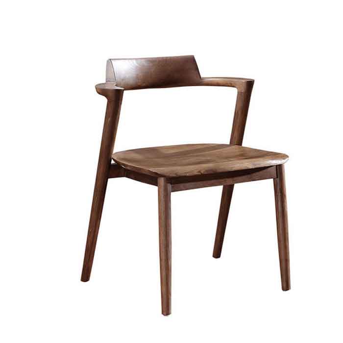 北欧实木椅子咖啡西餐厅餐桌椅组合奶茶店复古桌子餐椅靠背牛角椅