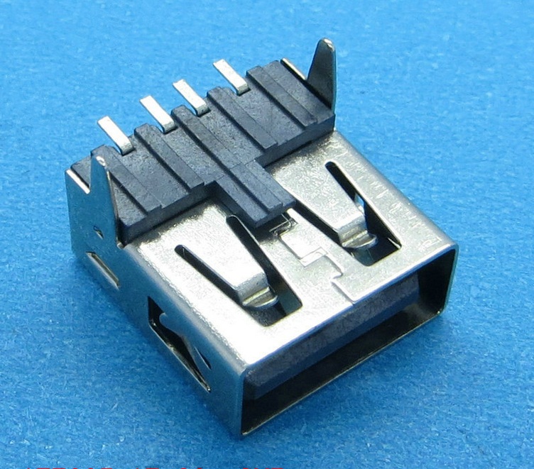 Micro usb连接器无柱四脚迈口连接器