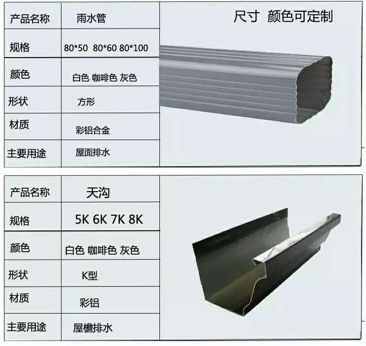 江苏铝合金雨水管材料价格