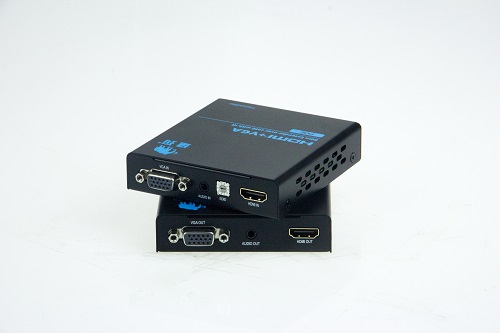 单网线60米HDMI+VGA延长器+POE+IR