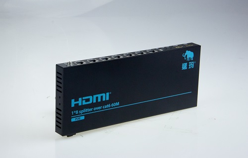 HDMI1进8出带延长功能高清分配器