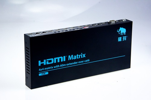 HDMI4进4出带延长功能高清矩阵