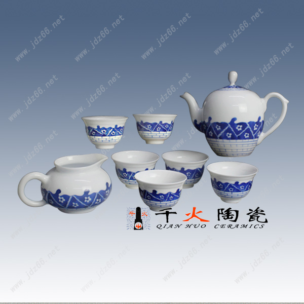 景德镇陶瓷茶具 整套 青花 景德镇陶瓷茶具批发厂家