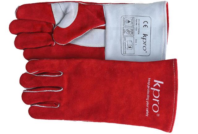 kpro康友7428 红色虎口加固款电焊手套