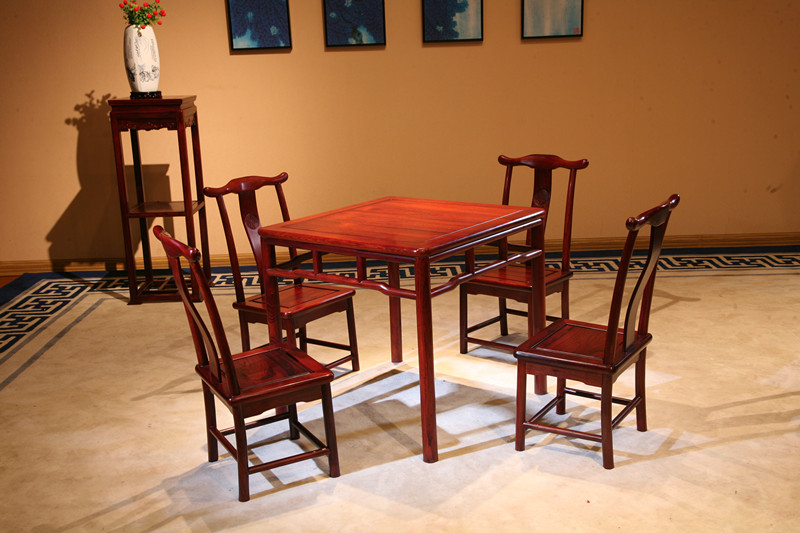 和谐红木餐桌大红酸枝方桌酸枝木小方桌