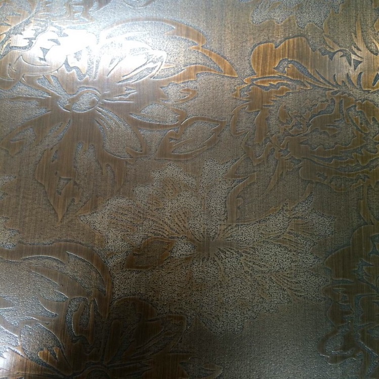 佛山高比304不锈钢青古铜蚀刻花纹装饰板