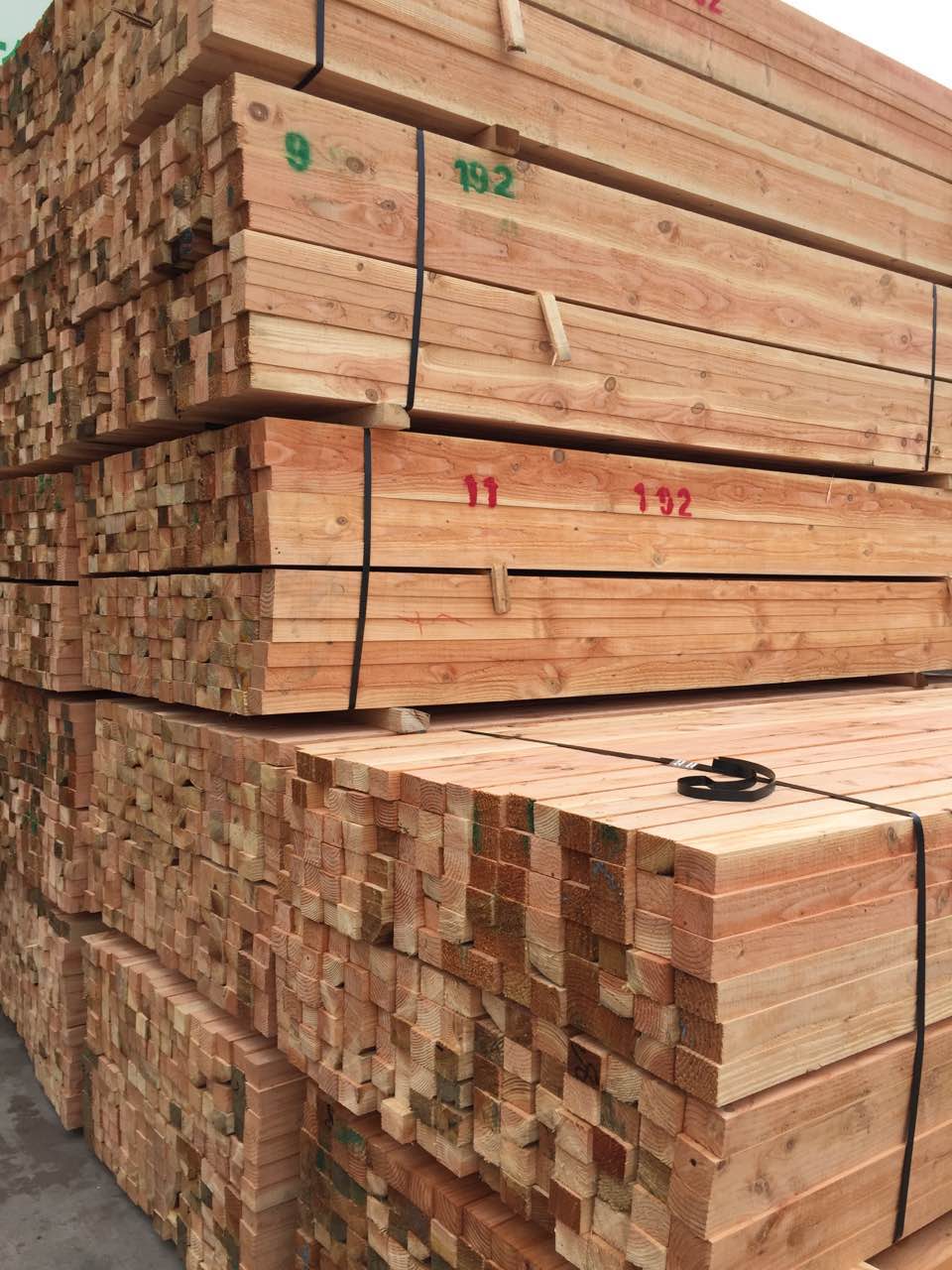 供应进口铁杉木方、板材、包装箱料