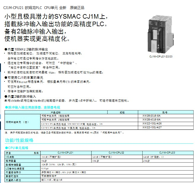 CJ1M-CPU21 22 23