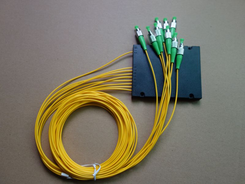 1分8单模FC APC 盒式PLC光纤分路器 广电级