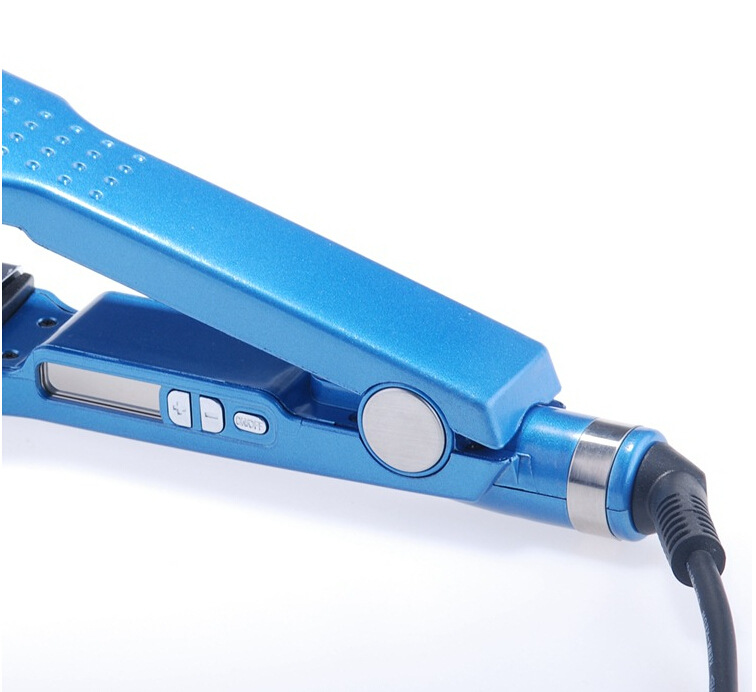 直发器1/4窄版纳米钛烫发器 直卷两用3/4宽板蓝色外贸版夹板