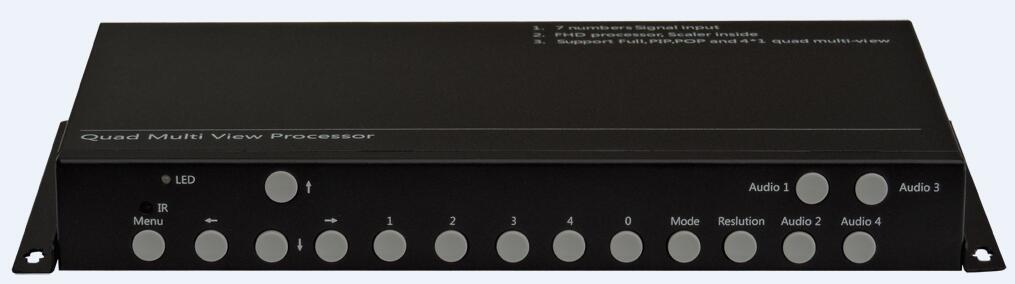 快视电子KS-CS71 画面分割器/4画面分割器/DP画面分割器/HDMI画面分割器/高清4画面分割器，支持音频切换