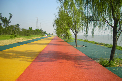 上海厂家供应彩色透水混凝土路面 优质生态透水路面工程承接
