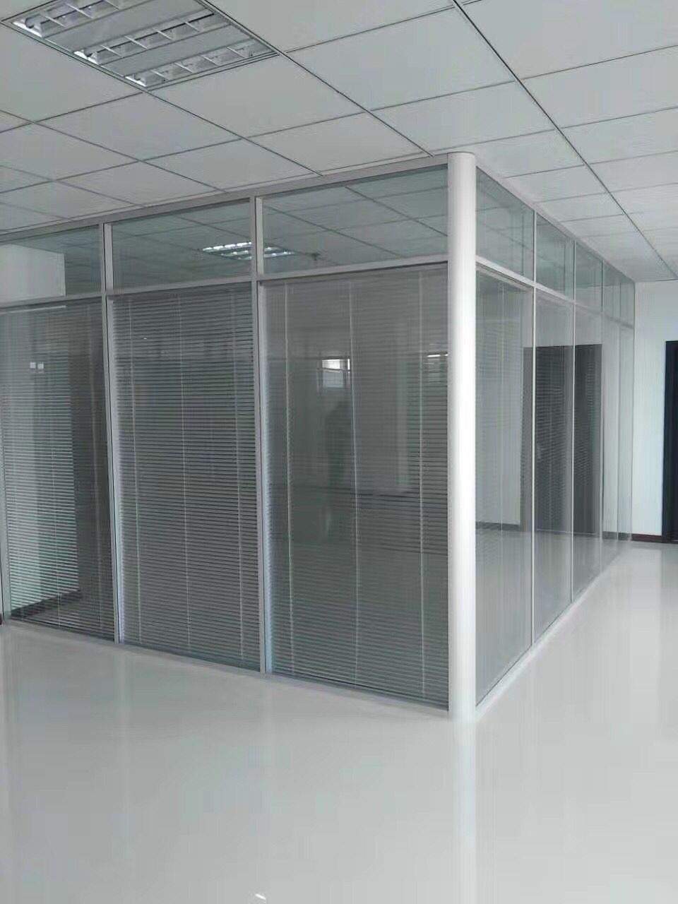 郑州迪高玻璃隔断办公室隔断 双层玻璃百叶隔断厂家