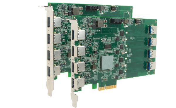 8/4-口x4 PCIe USB3.0图像采集卡