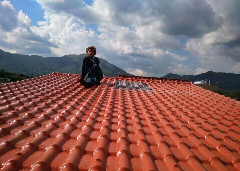 广州**屋面树脂瓦厂家批发优质仿古装饰材料