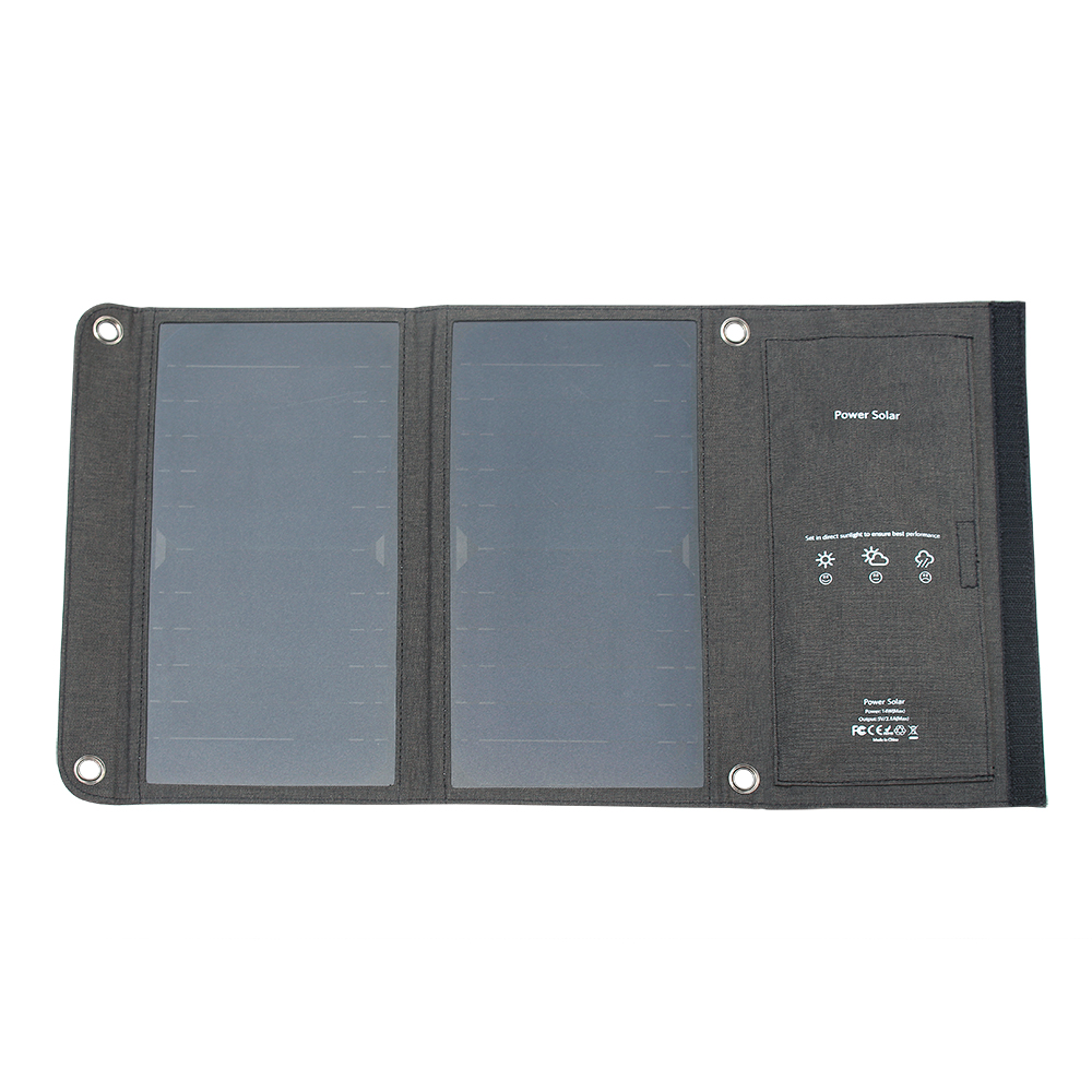 工厂批发 新款14W太阳能折叠包 便携式笔记本太阳能充电宝