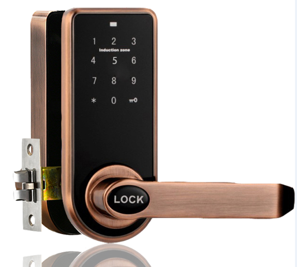 家用密码锁刷卡锁密码刷卡锁智能锁公寓门锁电子锁可直接替换球形锁的智能锁