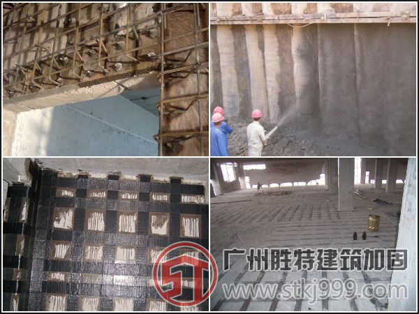 广州旧厂房承重柱加固施工