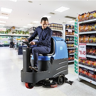 西安买容恩洗地机R-QQ商场超市工厂车间全自动驾驶式洗地车