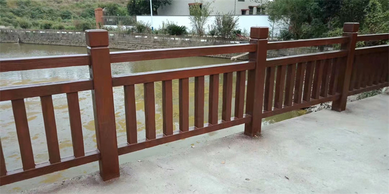 四川仿木栏杆产品 园林艺术栏杆制造
