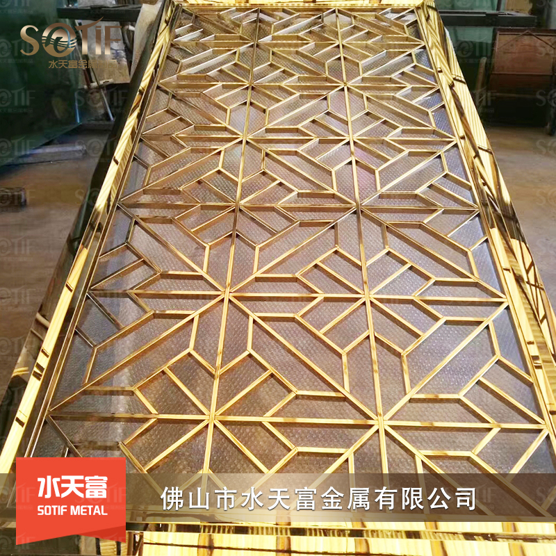 上海松江区工程装饰批量定做不锈钢玫瑰金镜面板价格