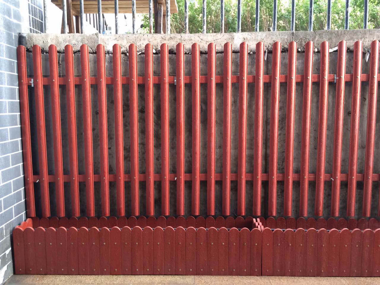 新疆塑木栏杆/新疆户外栏杆抗紫外线环保/华庭栏杆品质之上