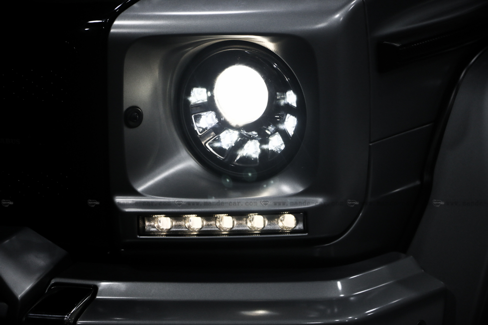 奔驰G级G500改装mansory款式LED大灯总成 wald同款大灯