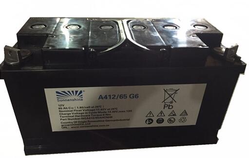 供应德国阳光实业蓄电池A412/65 G6价格12V65AH参数