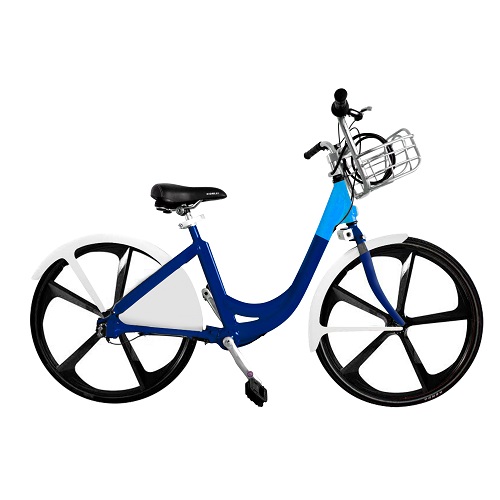 佳德兴无链轴传动公共自行车蓝色加挡板