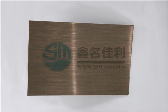 佛山市名佳利专业生产不锈钢板材201拉丝红古铜抗指纹