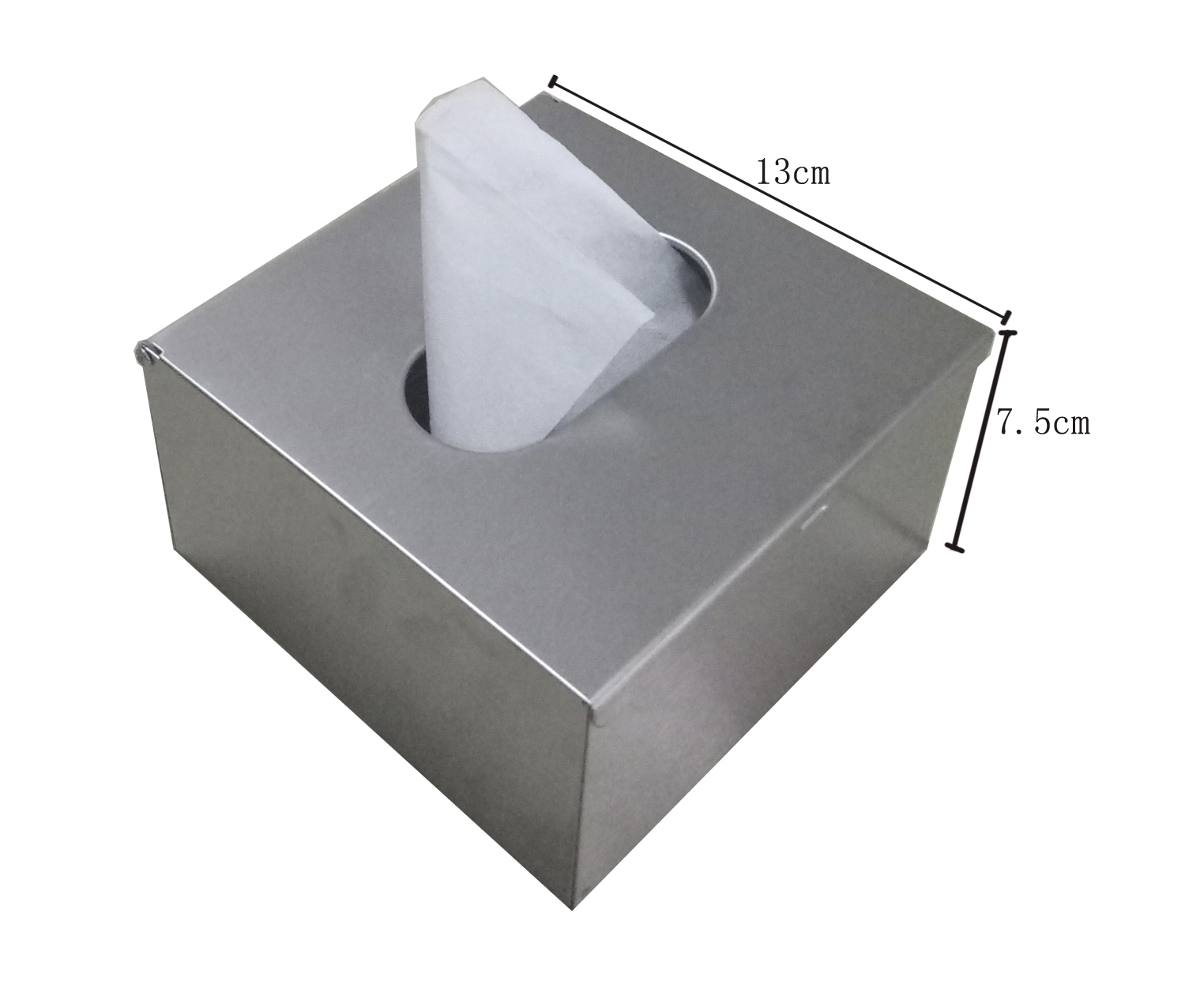 304拉丝不锈钢小方抽盒 正方形桌面纸巾箱 抽纸器