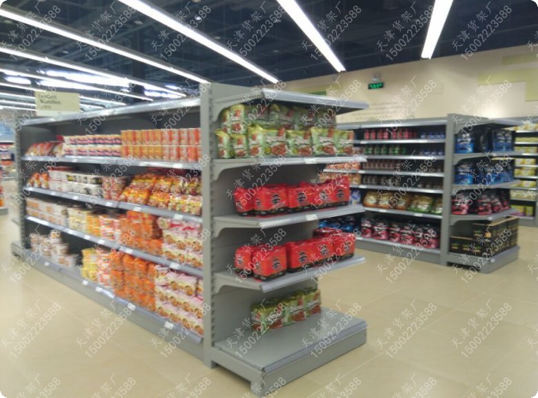 超市蔬菜架水果店货架豪华果蔬架三层蔬菜架钢木货架超市货架天津货架厂