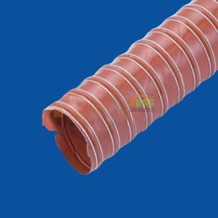 红色硅胶暖风管 红色矽胶风管 耐高温矽胶风管