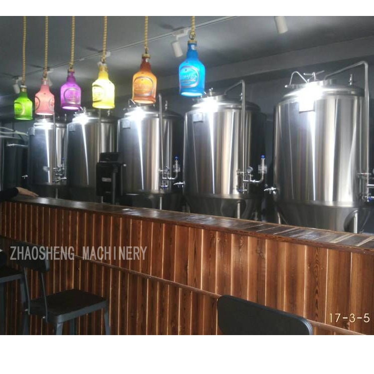 朝盛zs-200L酒店型啤酒设备 原浆酿造啤酒 304不锈钢产品