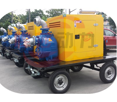悍莎移动防汛抢险水泵,6寸拖车式柴油机水泵