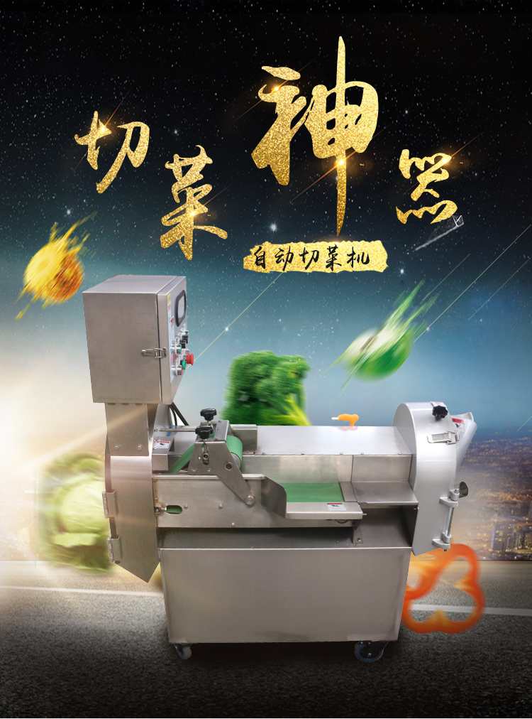 大食堂**大型切菜机 叶菜类果蔬切割机 中国台湾双头切瓜果机