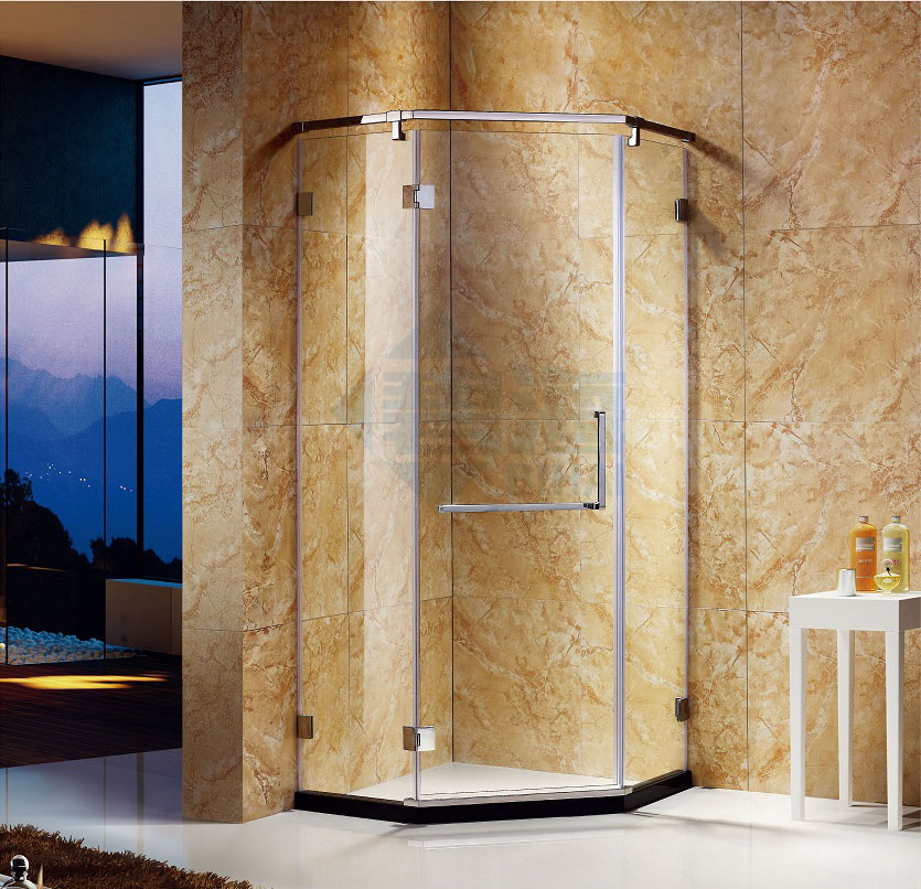 现代简易淋浴房 时尚酒店公寓浴房 不锈钢家装简易 厂家直销家用工程卫生间扇形钢化玻璃淋浴房