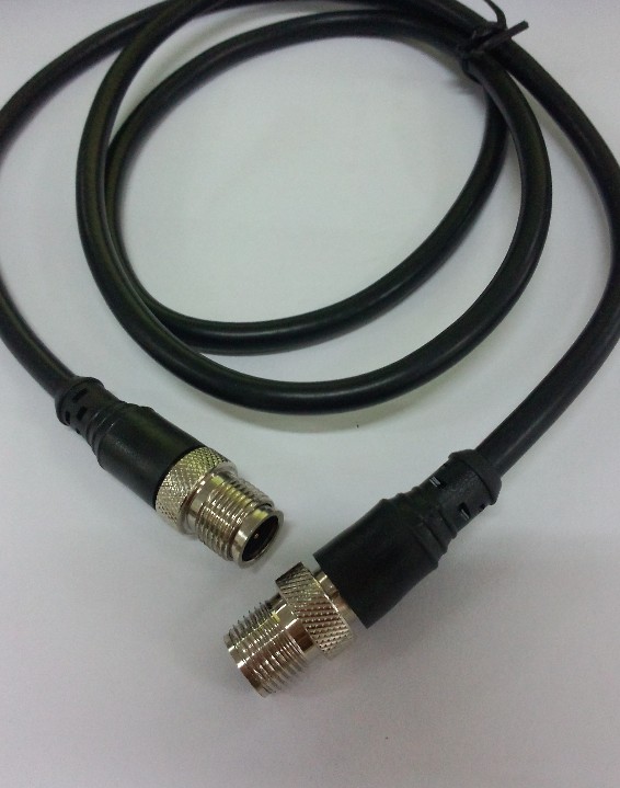 M12单端/双端预制电缆连接器航空插头