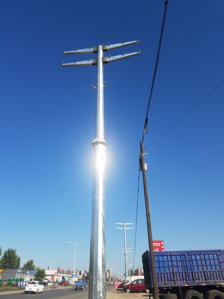 固原 10kv电力钢管塔 35kv电力钢管塔 钢桩基础打桩