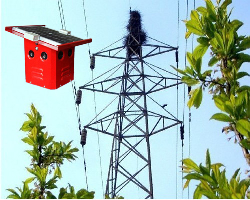 高压沿线铁塔驱鸟器 预防鸟类引起的电力事故