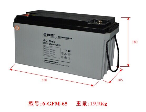 上海复华蓄电池12V65AH铅酸免维护6-GFM-65